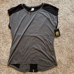 Grey and black CHAMPION workout top